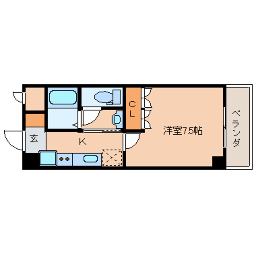 間取図 近鉄難波線・奈良線/新大宮駅 徒歩3分 3階 築15年