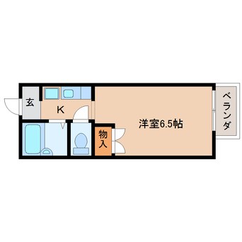 間取図 近鉄難波線・奈良線/新大宮駅 徒歩7分 2階 築33年