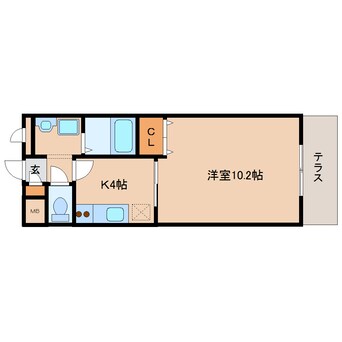 間取図 近鉄難波線・奈良線/近鉄奈良駅 バス15分北神殿下車:停歩5分 1階 築14年