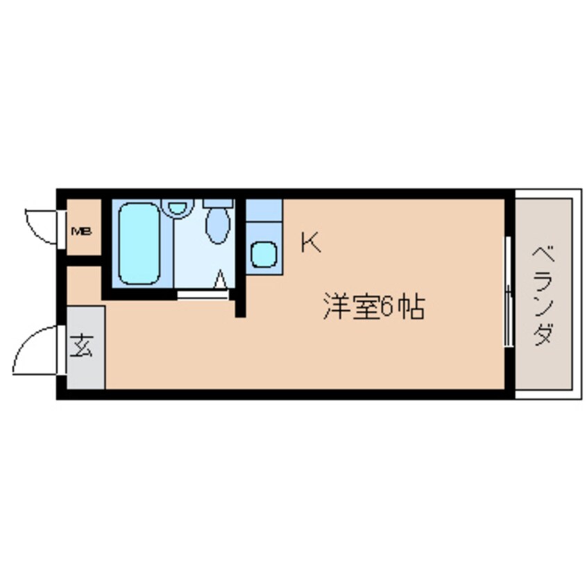 間取図 近鉄難波線・奈良線/新大宮駅 徒歩10分 2階 築37年