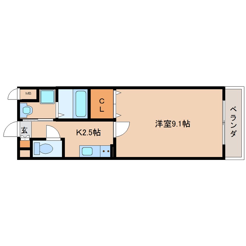 間取図 大和路線・関西本線/奈良駅 徒歩10分 1階 築16年