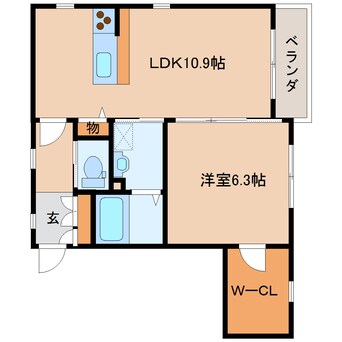 間取図 近鉄難波線・奈良線/新大宮駅 徒歩7分 2階 築12年