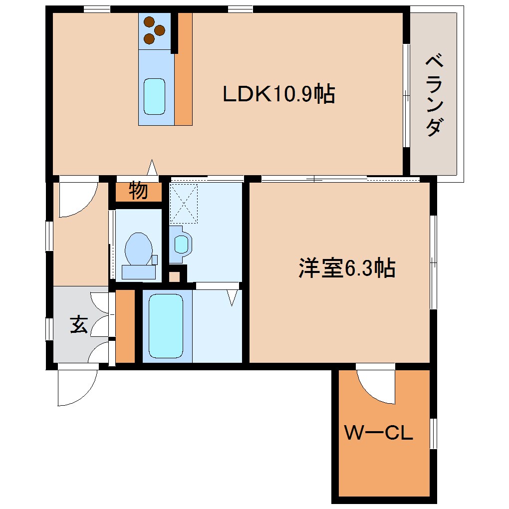 間取り図 近鉄難波線・奈良線/新大宮駅 徒歩7分 2階 築12年