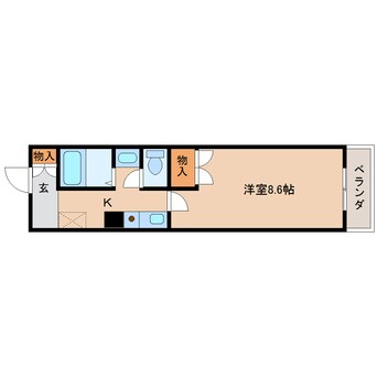 間取図 近鉄難波線・奈良線/近鉄奈良駅 徒歩11分 3階 築25年