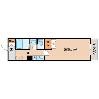 間取図 近鉄難波線・奈良線/近鉄奈良駅 徒歩11分 4階 築26年