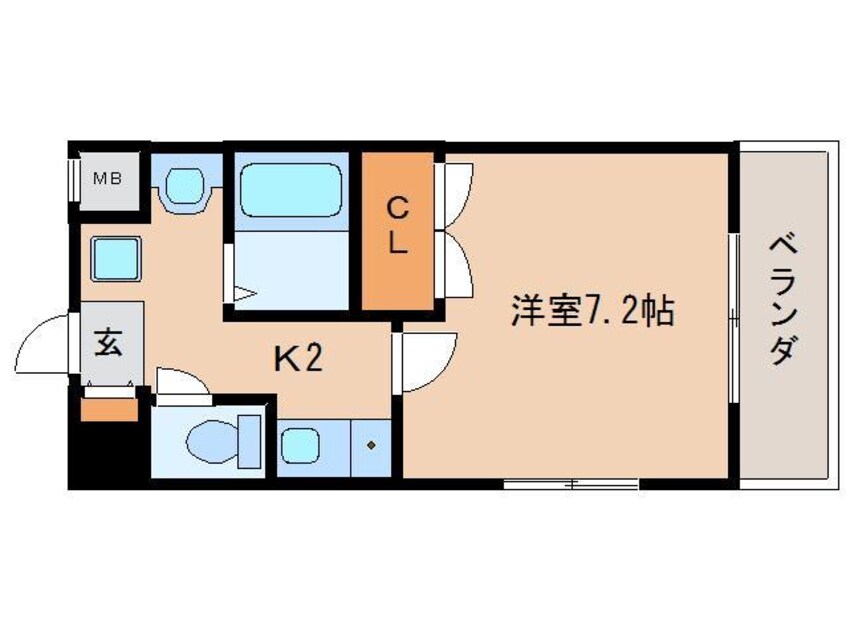 間取図 近鉄難波線・奈良線/近鉄奈良駅 徒歩11分 6階 築25年