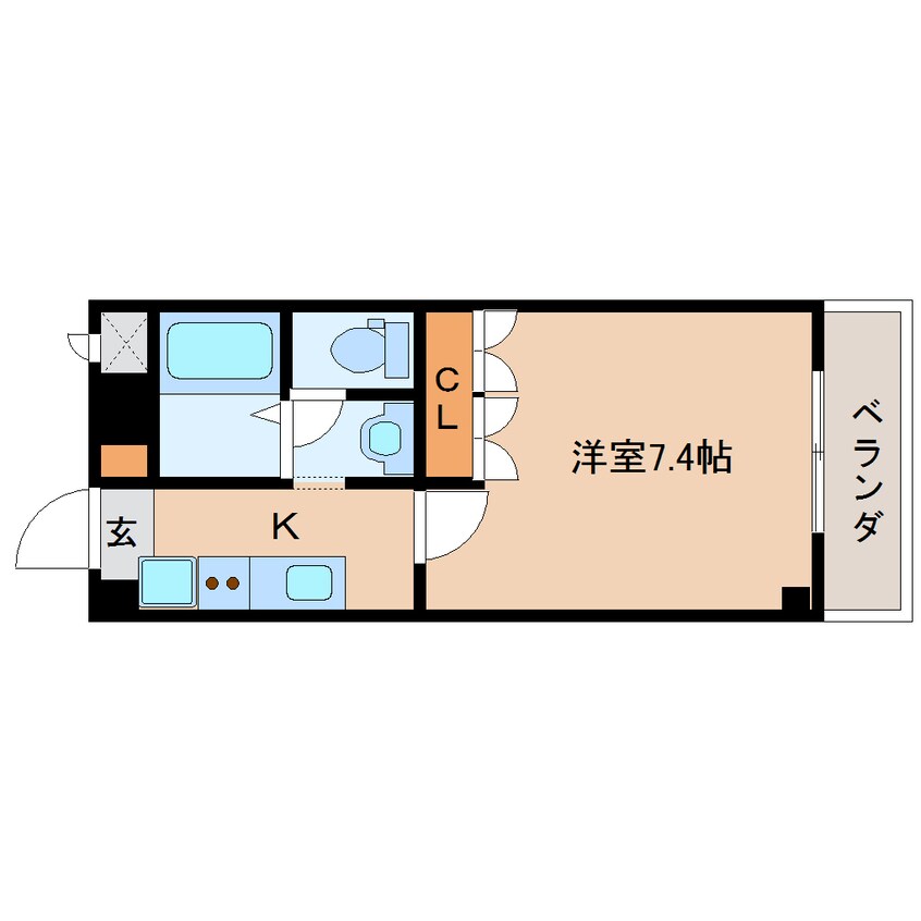 間取図 大和路線・関西本線/木津駅 徒歩1分 8階 築15年