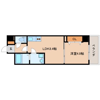 間取図 近鉄難波線・奈良線/近鉄奈良駅 徒歩1分 2階 築11年