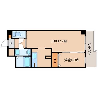 間取図 近鉄難波線・奈良線/近鉄奈良駅 徒歩1分 2階 築11年