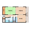 近鉄難波線・奈良線/新大宮駅 徒歩12分 2階 築35年 2DKの間取り