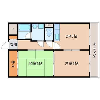 間取図 近鉄難波線・奈良線/新大宮駅 徒歩12分 3階 築33年