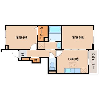 間取図 学研都市線<片町線>・JR東西線/西木津駅 徒歩6分 1階 築12年