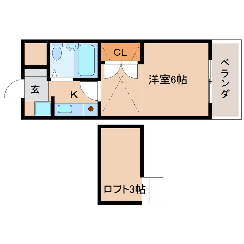 間取図 近鉄難波線・奈良線/近鉄奈良駅 バス12分南方町下車:停歩4分 2階 築32年