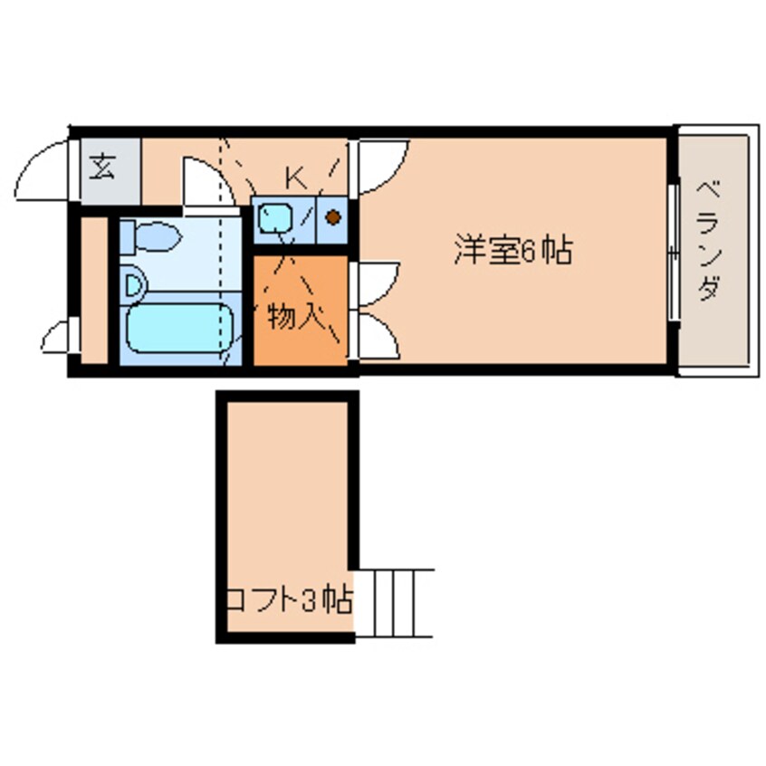 間取図 近鉄難波線・奈良線/近鉄奈良駅 バス12分萩が丘下車:停歩7分 1階 築34年