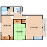 大和路線・関西本線/加茂駅 徒歩6分 2階 築23年 2LDKの間取り