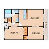 大和路線・関西本線/加茂駅 徒歩3分 2階 築23年 2LDKの間取り