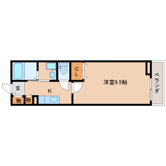 間取図 大和路線・関西本線/郡山駅 徒歩29分 2階 築12年