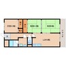 近鉄難波線・奈良線/新大宮駅 徒歩6分 4階 築37年 3LDKの間取り