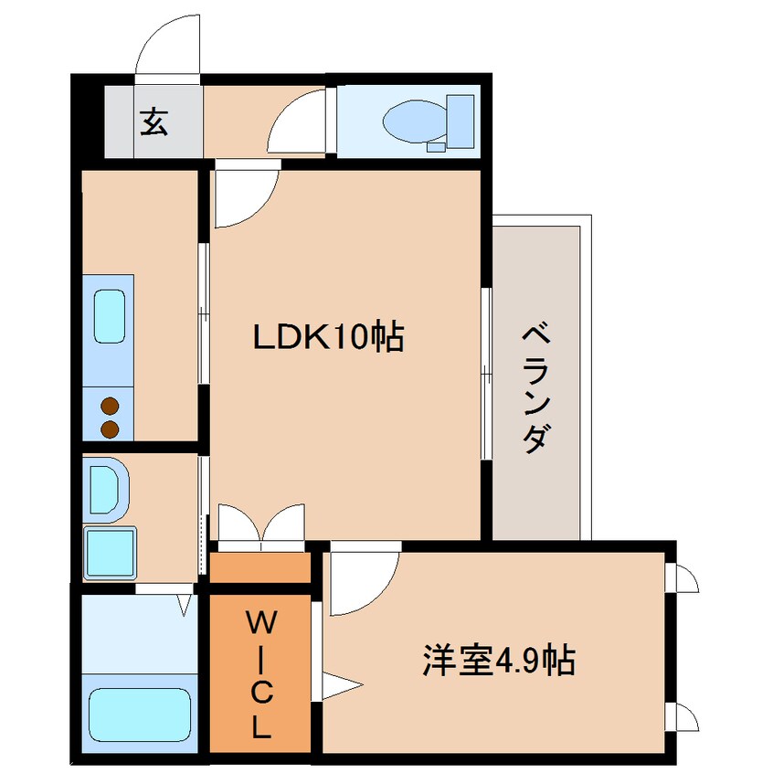 間取図 奈良線/奈良駅 徒歩5分 2階 築11年