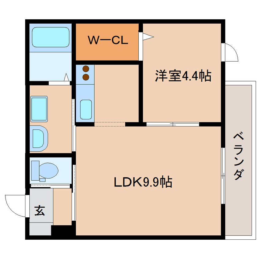 間取図 奈良線/奈良駅 徒歩5分 3階 築10年