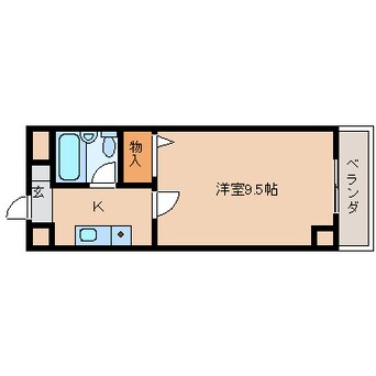 間取図 大和路線・関西本線/木津駅 徒歩12分 1階 築33年