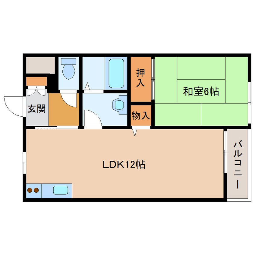 間取図 大和路線・関西本線/木津駅 徒歩7分 2階 築19年