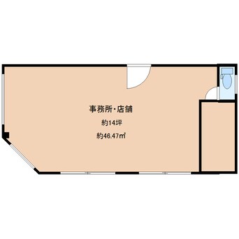 間取図 近鉄難波線・奈良線/新大宮駅 徒歩1分 1階 築39年