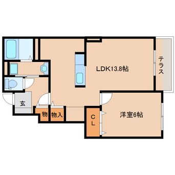 間取図 近鉄難波線・奈良線/近鉄奈良駅 バス16分梅美台7丁目下車:停歩6分 1階 築11年