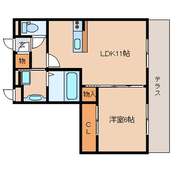 間取図 大和路線・関西本線/平城山駅 徒歩1分 1階 築9年