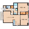 大和路線・関西本線/木津駅 徒歩13分 1階 築10年 2LDKの間取り