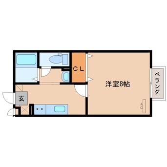 間取図 大和路線・関西本線/奈良駅 徒歩11分 2階 築21年