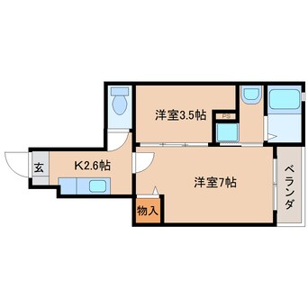 間取図 近鉄難波線・奈良線/近鉄奈良駅 徒歩17分 1階 築9年