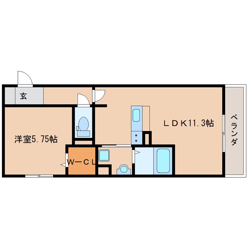 間取図 大和路線・関西本線/奈良駅 徒歩10分 3階 築10年