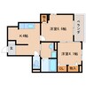 大和路線・関西本線/木津駅 徒歩24分 1階 築10年 2Kの間取り
