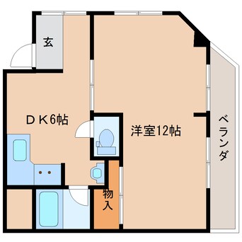 間取図 近鉄難波線・奈良線/新大宮駅 徒歩3分 2階 築39年