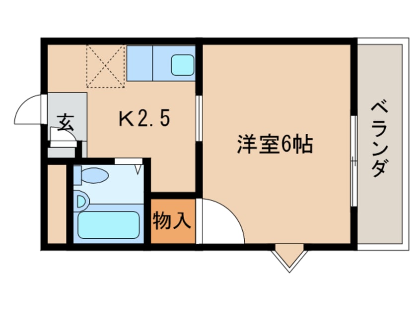 間取図 桜井線<万葉まほろば線>/京終駅 徒歩2分 3階 築37年