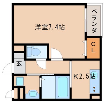 間取図 近鉄難波線・奈良線/近鉄奈良駅 徒歩10分 1階 築7年