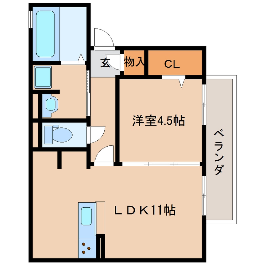 間取図 近鉄難波線・奈良線/近鉄奈良駅 徒歩7分 1階 築8年