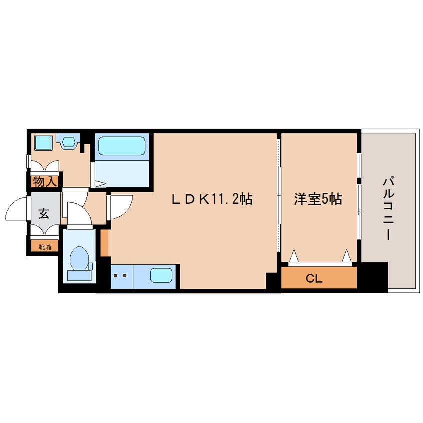 間取図 近鉄難波線・奈良線/新大宮駅 徒歩3分 5階 築8年