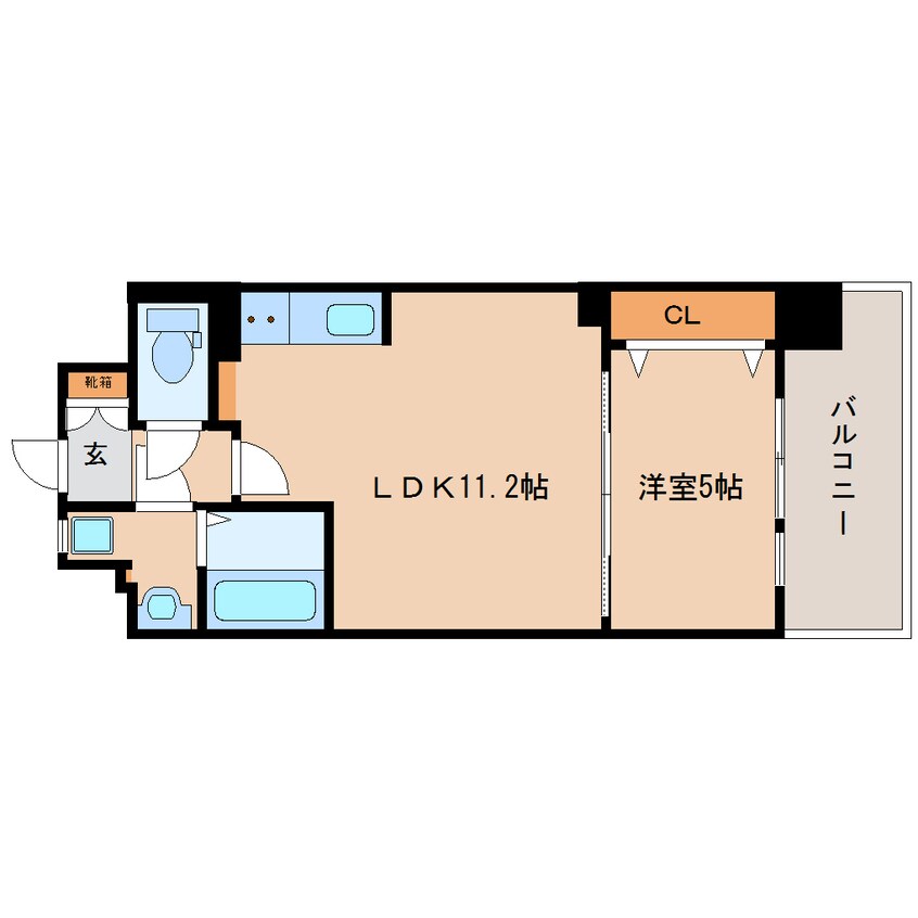 間取図 近鉄難波線・奈良線/新大宮駅 徒歩3分 6階 築8年