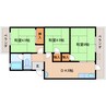 近鉄難波線・奈良線/新大宮駅 徒歩3分 3階 築48年 3DKの間取り