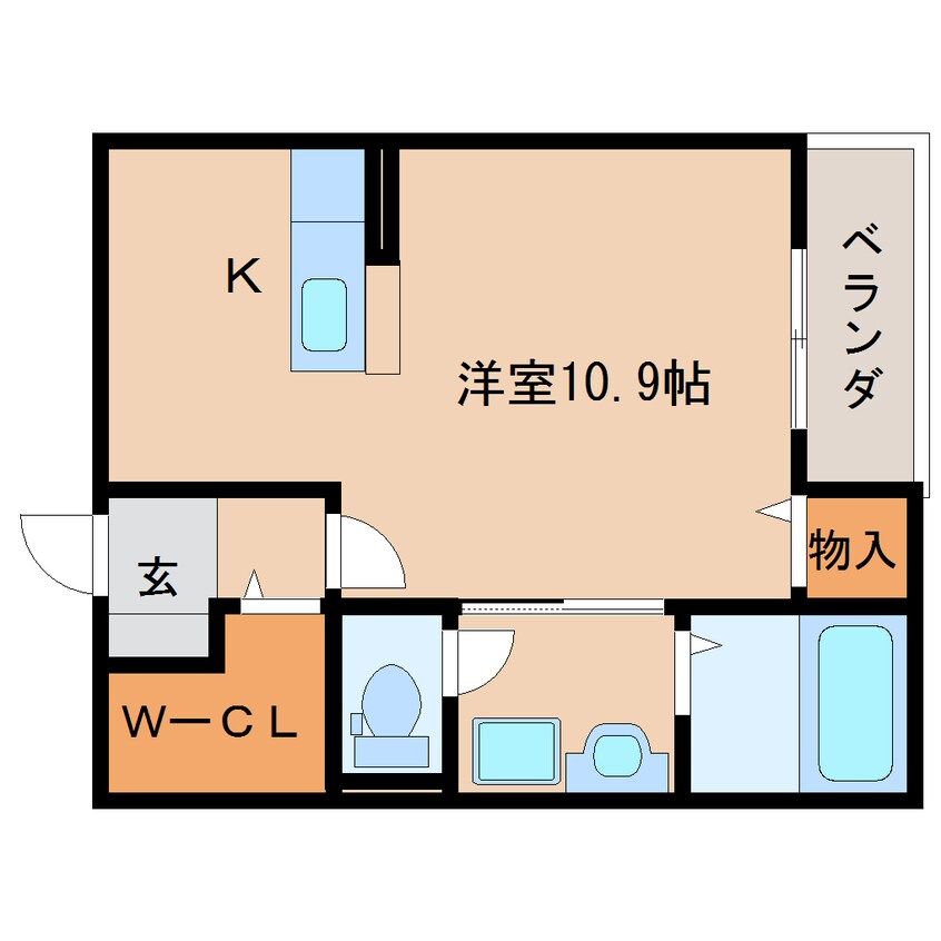 間取図 近鉄難波線・奈良線/新大宮駅 徒歩14分 2階 築7年