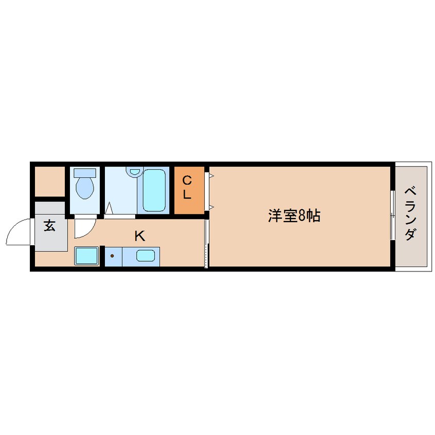 間取図 近鉄難波線・奈良線/新大宮駅 徒歩6分 1階 築27年