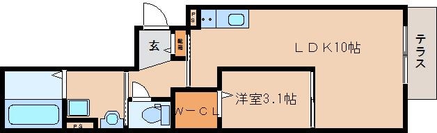 間取り図 近鉄難波線・奈良線/近鉄奈良駅 徒歩9分 1階 築8年