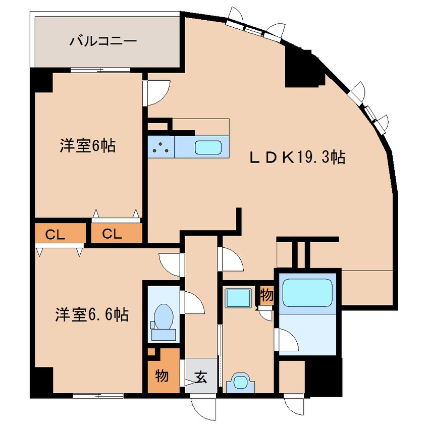 間取図 大和路線・関西本線/奈良駅 徒歩7分 3階 築6年