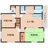 大和路線・関西本線/木津駅 徒歩5分 2階 築31年 2LDKの間取り