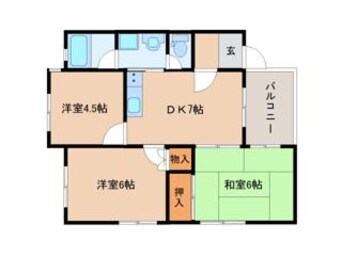 間取図 大和路線・関西本線/木津駅 徒歩5分 2階 築29年