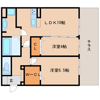 間取図 大和路線・関西本線/奈良駅 徒歩6分 1階 築6年