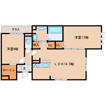 間取図 大和路線・関西本線/奈良駅 徒歩6分 1階 築6年