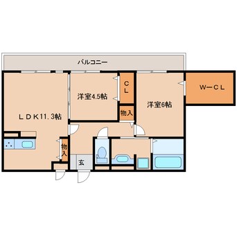 間取図 大和路線・関西本線/奈良駅 徒歩6分 3階 築6年